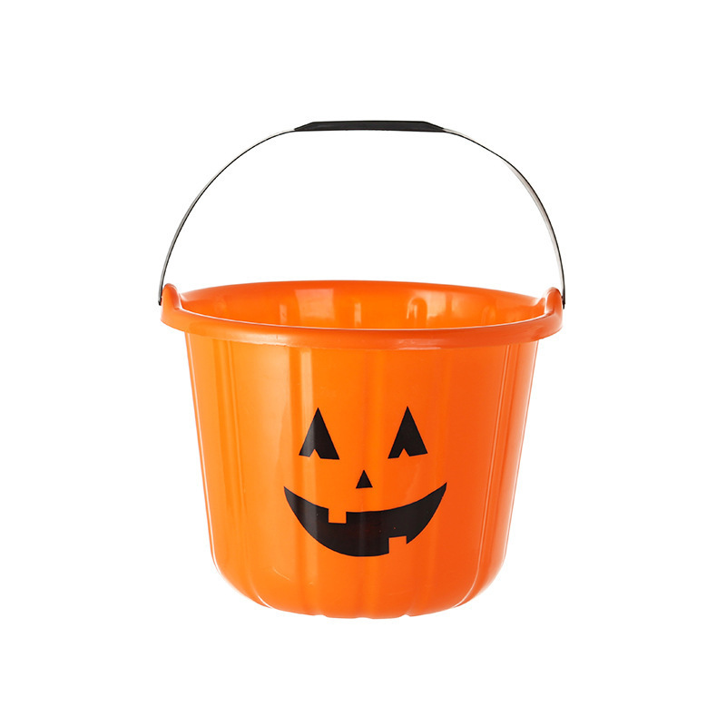 Plastic Hot Sale Flashing Custom Print Multi-Size Cauldron  Pot Halloween Candy Bucket