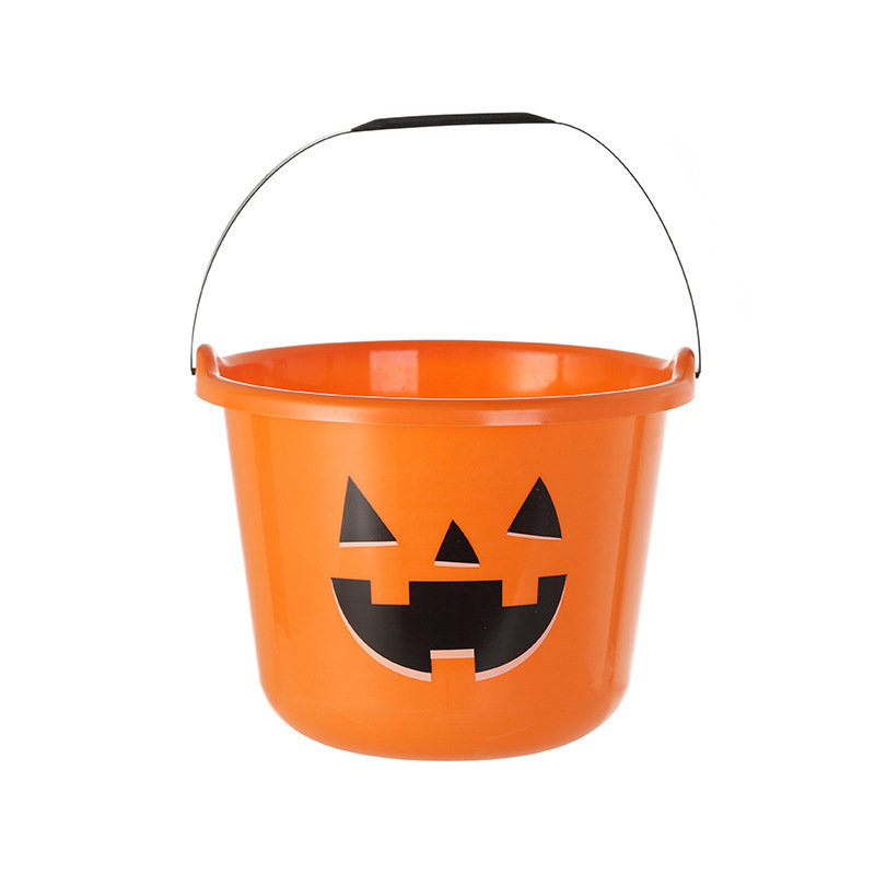 Plastic Hot Sale Flashing Custom Print Multi-Size Cauldron  Pot Halloween Candy Bucket