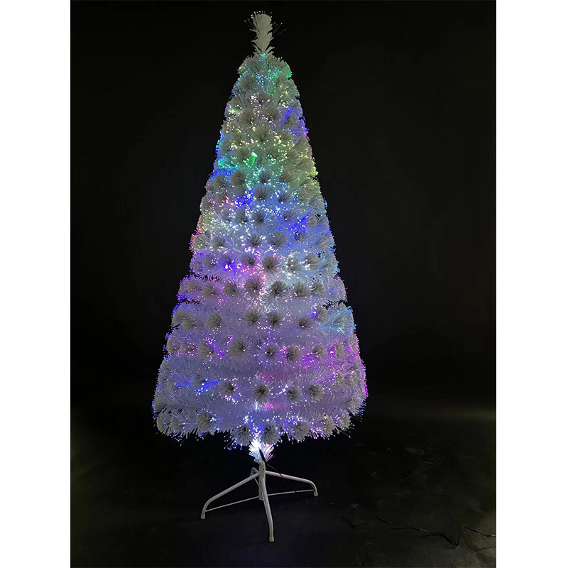 Artificial Green Pvc Warm White Led Fiber Optical Christmas Tree Holiday Time Home Decoration Xmas Tree