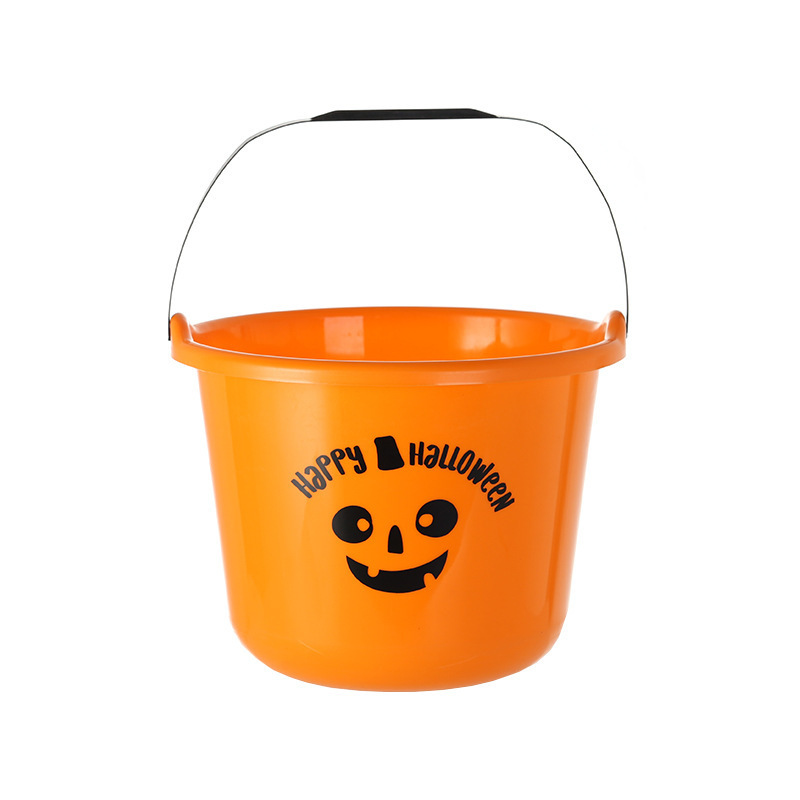 Plastic Hot Sale Flashing Custom Print Multi-Size Cauldron  Pot Halloween Candy Bucket