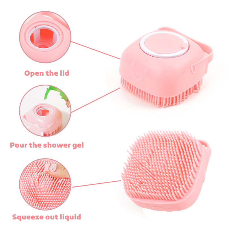 Creative Refillable Liquid Multi-functional Bath Shampoo Natural Gentle Sponge Pet Brush