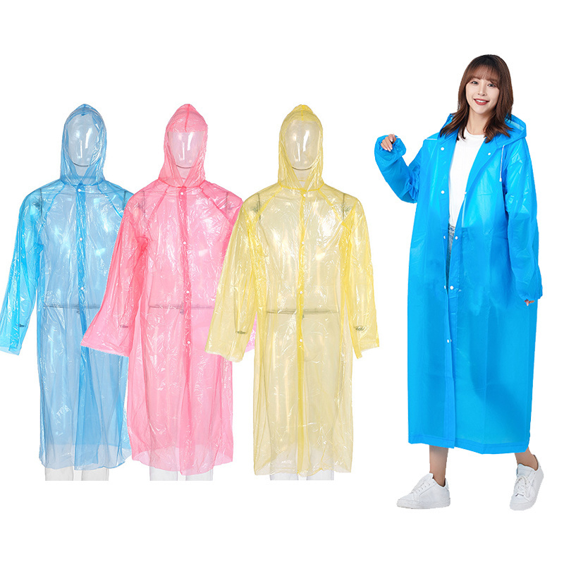 High Quality Camping Waterproof Rainwear Suit 1PC EVA Unisex Raincoat Thickened Waterproof Rain Coat Women Men