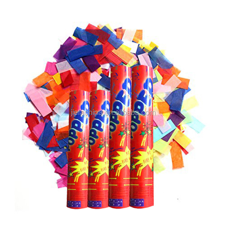 Party Supplies 30cm Laser Gold Red Letters Compressed Air Confetti Popper Party Cannon