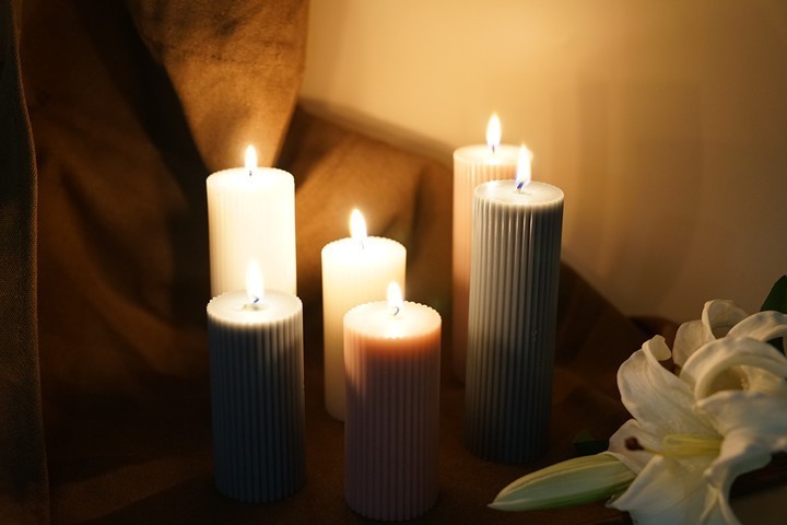 Supplies Making Custom Aesthetic Unique Decor Tall soy wax taper Candles Warmer Decor Ribbed Scented Novelty pillar candles