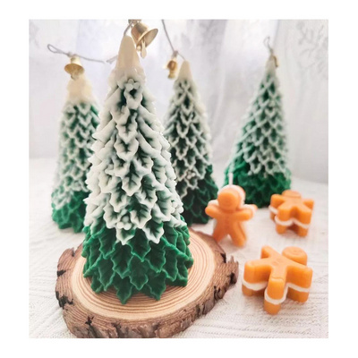 2024 Resin Christmas Tree Soy Wax Candles Supplies Hand Making Aesthetic Unique Decor Luxury Warmer Scented Novelty Candle