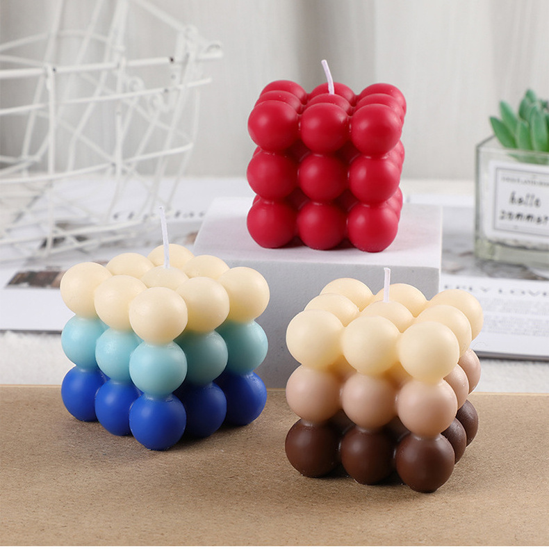 High Quality Making Custom Novelty Supplies Luxury Decor Candles Aesthetic Small Cute Unique Scented Warmer Bubble Candle