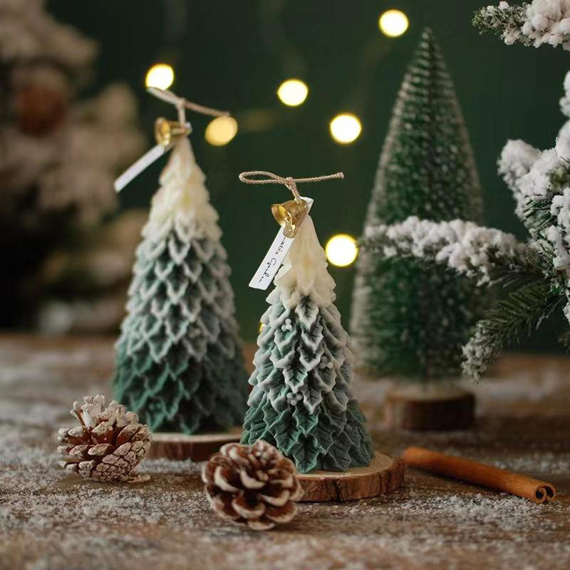 2024 Resin Christmas Tree Soy Wax Candles Supplies Hand Making Aesthetic Unique Decor Luxury Warmer Scented Novelty Candle