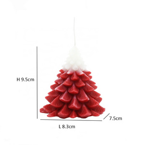 Customize Private Label Home Party Birthday Christmas Tree Shape Spiritual Paraffin Wax Scented Candle With Inner Box