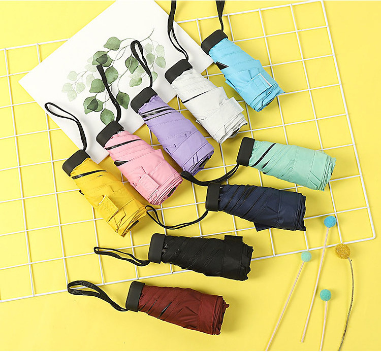 Fold Customize Waterproof Umbrella Promotional   Uv Protection 3Foldumbrella Easy To Carry Pongee Cloth Umbrella Child Umbrella