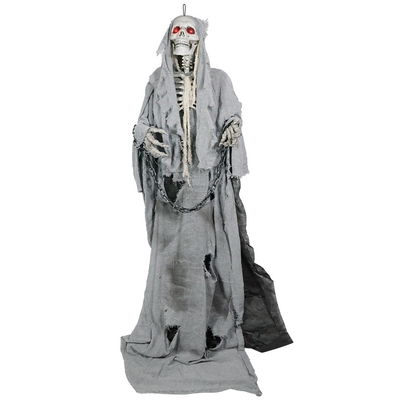 5 Ft Prank Electric Yard Prop Skeleton Scary Animated Life-Size Halloween Decoration