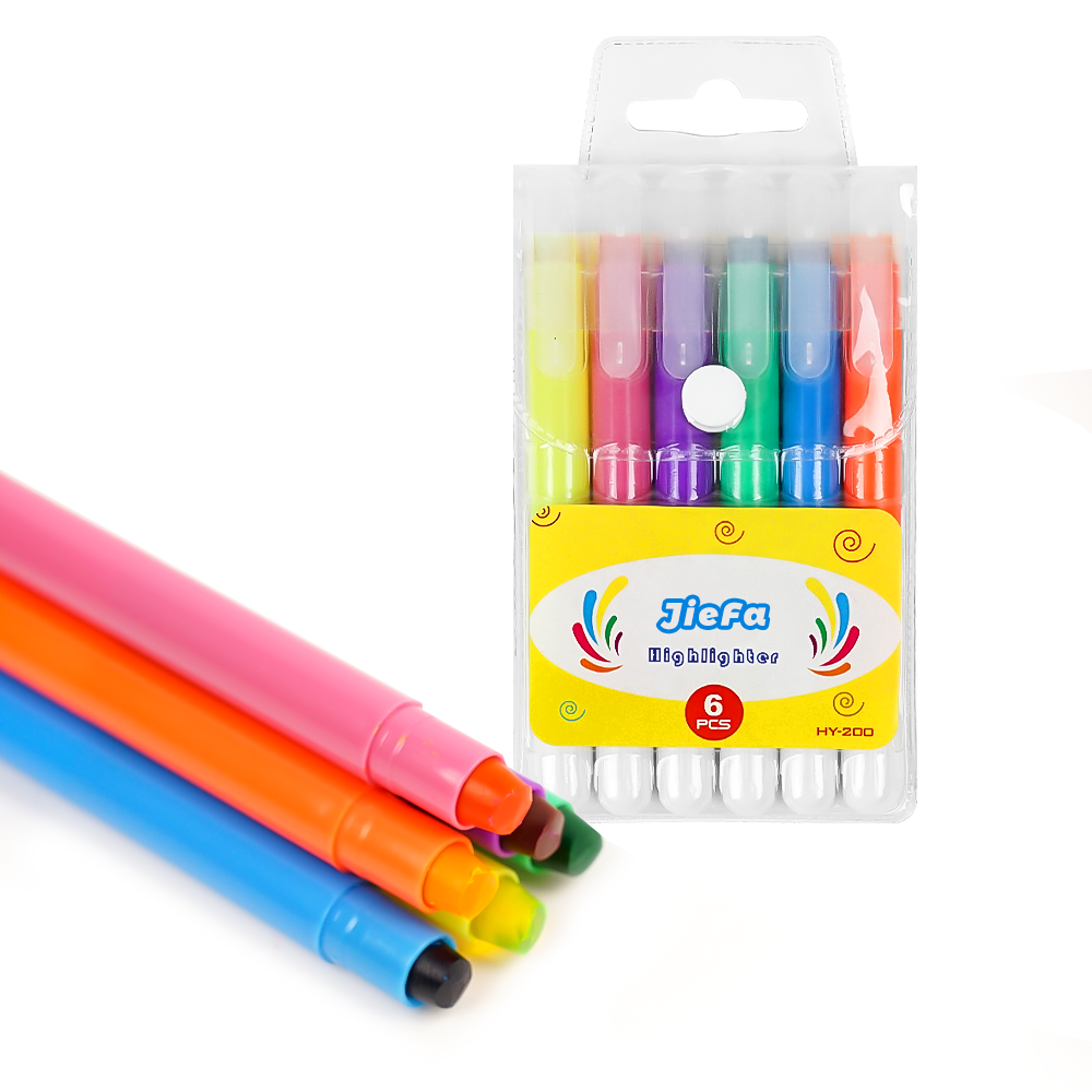 12 Pack Color Pencil Crayon Set Soft Bright Color 6 Pieces Silky Highlighter Crayon Set With Custom Box