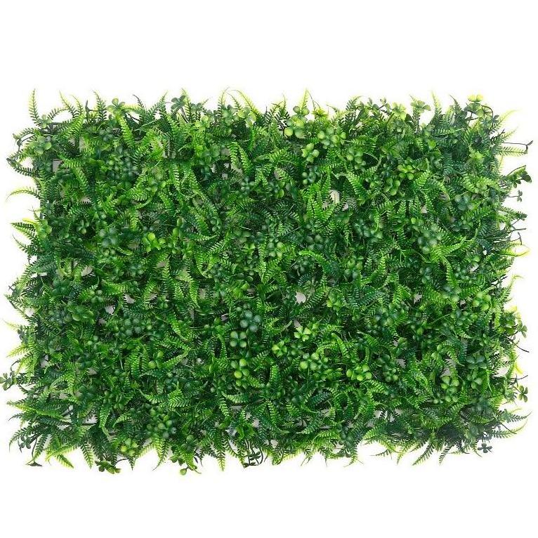 Flowers Roll Up Plastic Green Grass Wall Backdrop Artificial For Plants Multi Stages