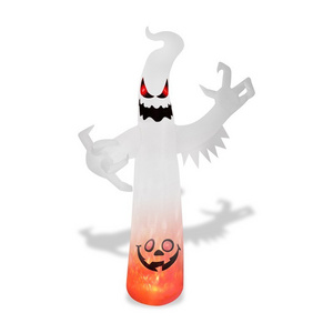 New Outdoor Decoration 6FT Pumpkin Halloween Yard Ghost Halloween Inflatable with Rotating Lights