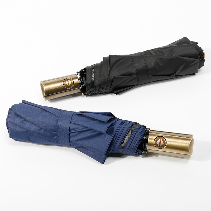 Markdown sale luxury luxurious men mental handle large outdoor waterproof umbrella for the rain