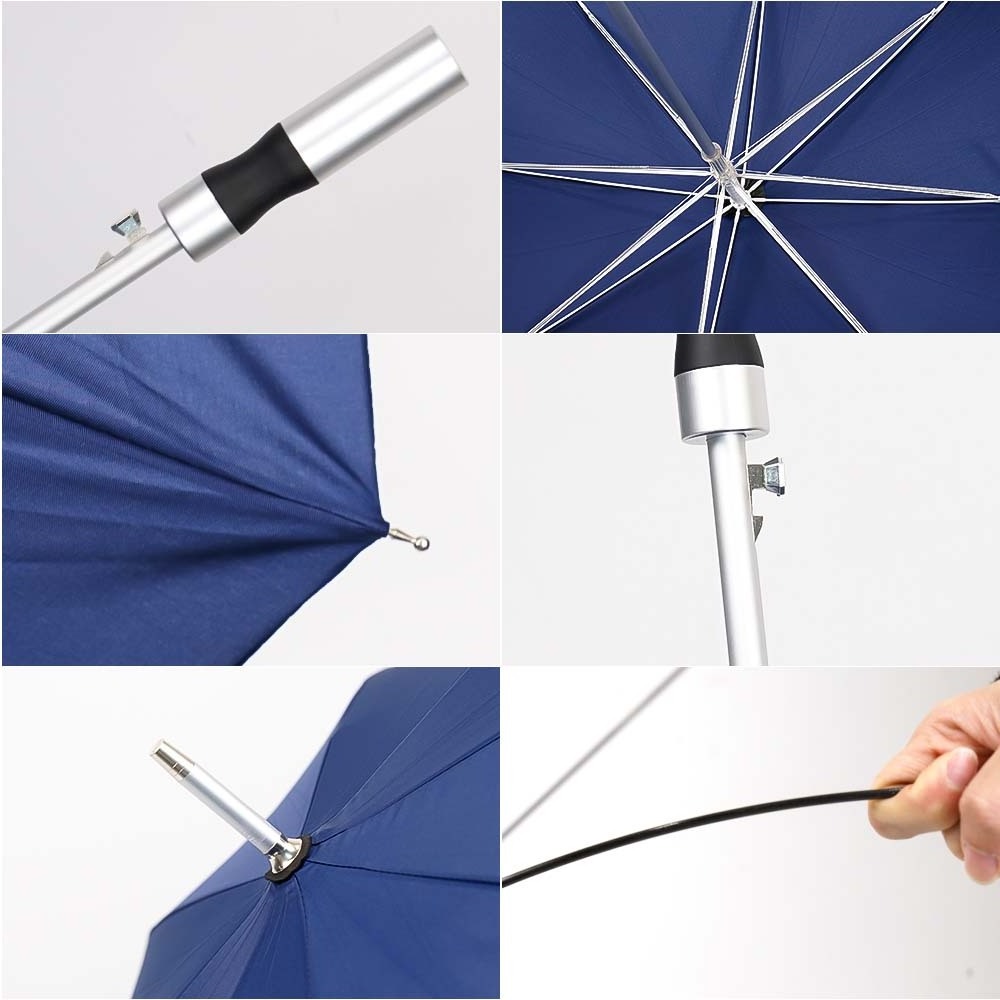 Hot Sales Straight Windproof Double Layer Golf Umbrella With Silvering Shining Customized Umbrella for Logo