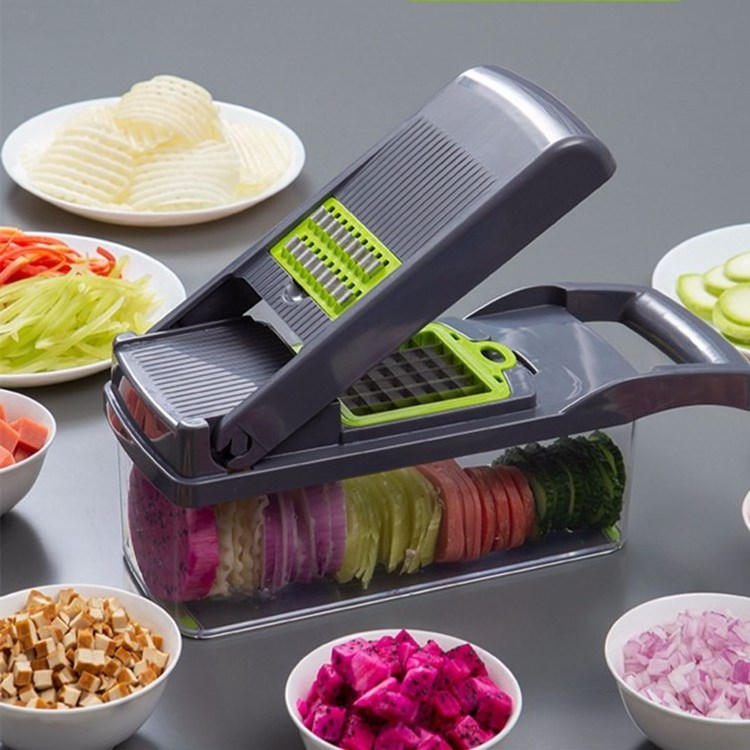 Kitchen Gadgets 12 in 1 Speedy Quick Multifunctional Veggie Onion Cutter Slicer Vegetable Chopper