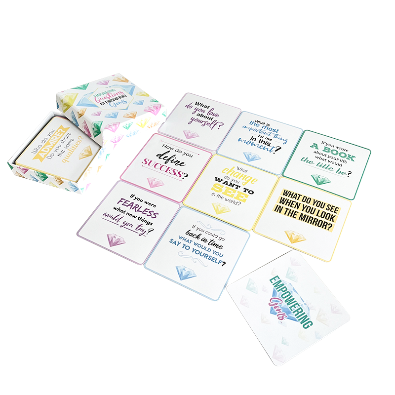 Custom Printing Daily Positive Spiritual Motivation Quotes Waterproof Affirmation Cards