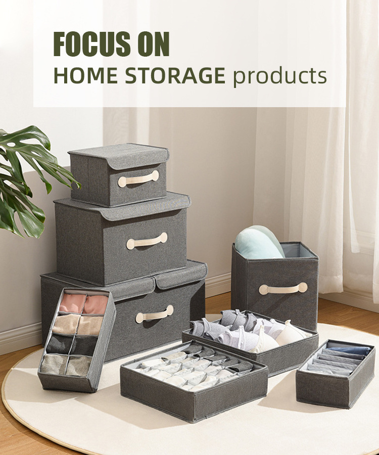 Packing Collapsible Fabric Storage Cubes Organizer With Handles Cloth Organizer Storage Box Cloth Storage Bins