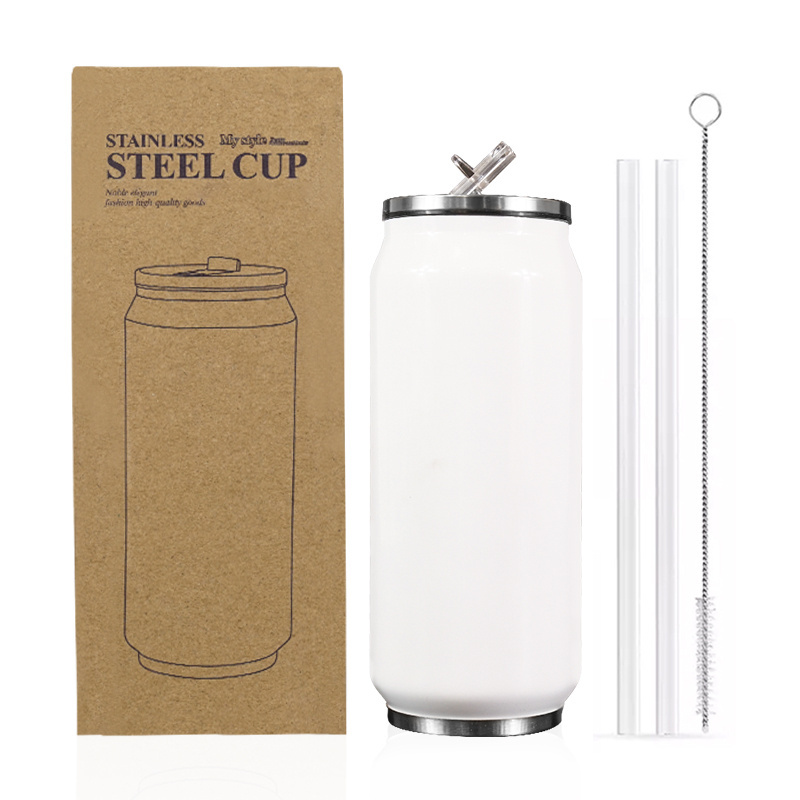 20oz Stainless Steel Sublimation Tumbler Cup Custom Logo Colorful Water Bottle With Straw Double Wall Vacuum Coffee Mugs