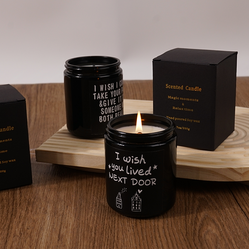 Black Jelly Custom Fragrance Vanilla Tea Ice Cream Orange Custom Mini Scented Candles With Dried Fruit