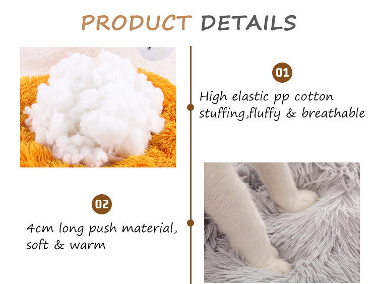 Orthopedic Luxury Bed Washable Memory Foam Pet Cat Dog Bed For Pet