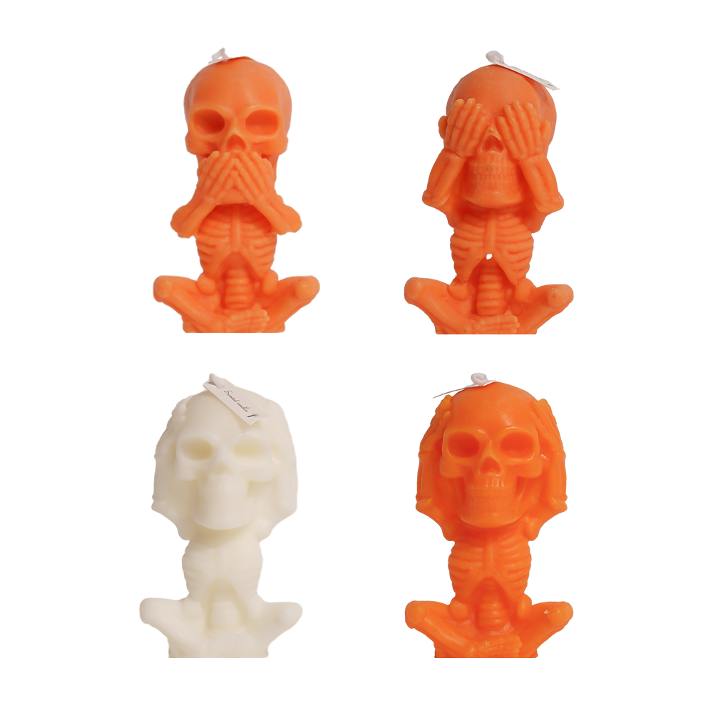 Wholesale Scented Candles Creative Halloween Skull Skeleton Shape Candle For Home Decoration