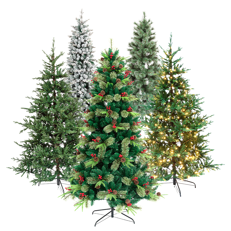 6/7.5FT Artificial Christmas Santa Tree Flocked White  Arbol de Navidad Decoration Xmas Party Tree