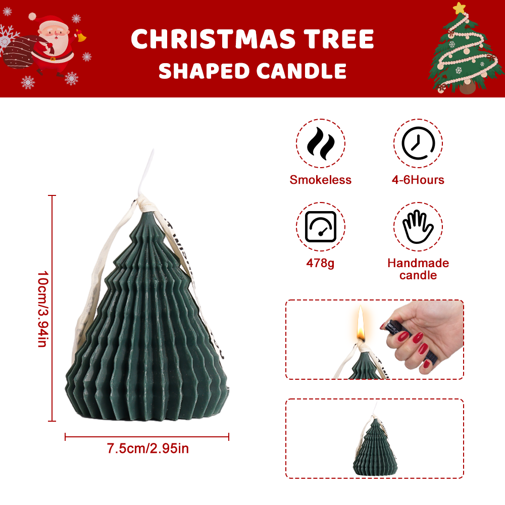 Holiday Decoration Luxury Gift Set Custom Creative Christmas Tree Shaped Scented Candle