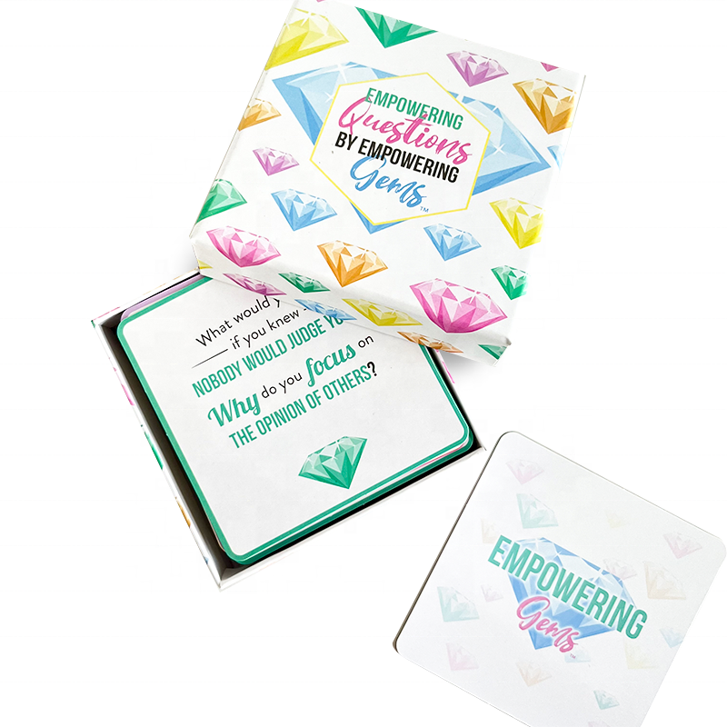 Custom Printing Daily Positive Spiritual Motivation Quotes Waterproof Affirmation Cards