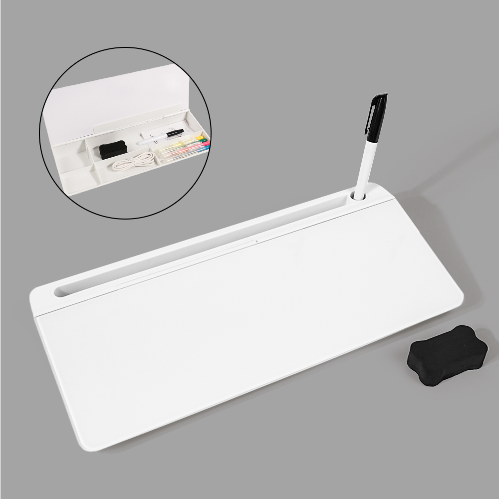 Home and Office Portable Desktop Dry Erase Glass Whiteboard Desk Accessory Desk Whiteboard