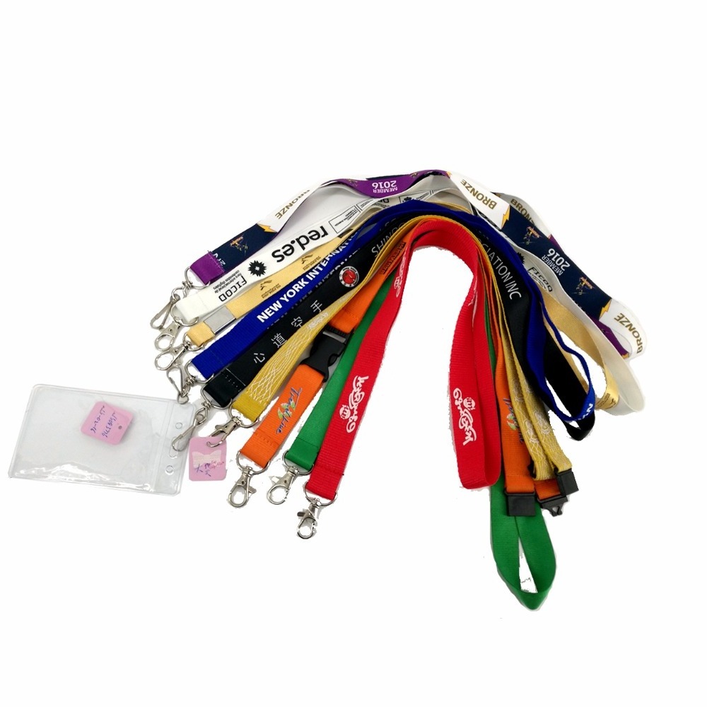 Nylon Plain Keychain Phone Promotion Custom Lanyard With Logo