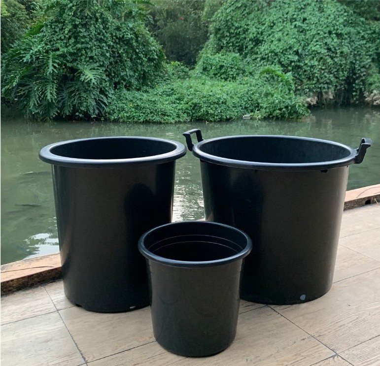 Wholesale Cheap Gallon Black Plastic Pot Outdoor Garden Flower Nursery Plant Bonsai Plastic Pot for Sale