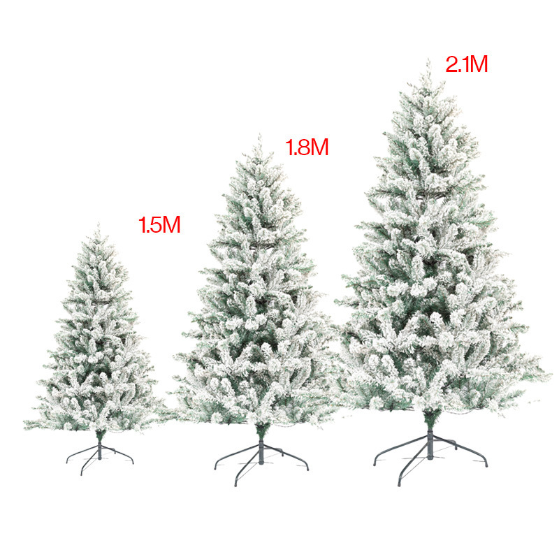 New Popularity Flocking White Custom Snowing Christmas Tree For Indoor Christmas Home Decoration