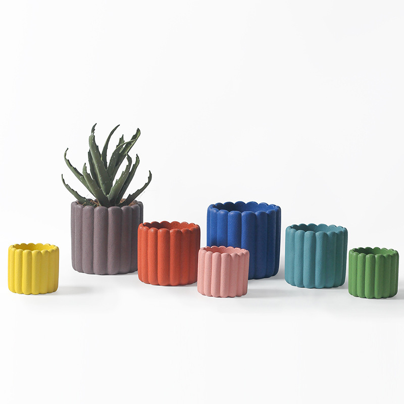 Affordable Price Creative Flower Indoor Plant Garden Cement Pots for Indoor Plants