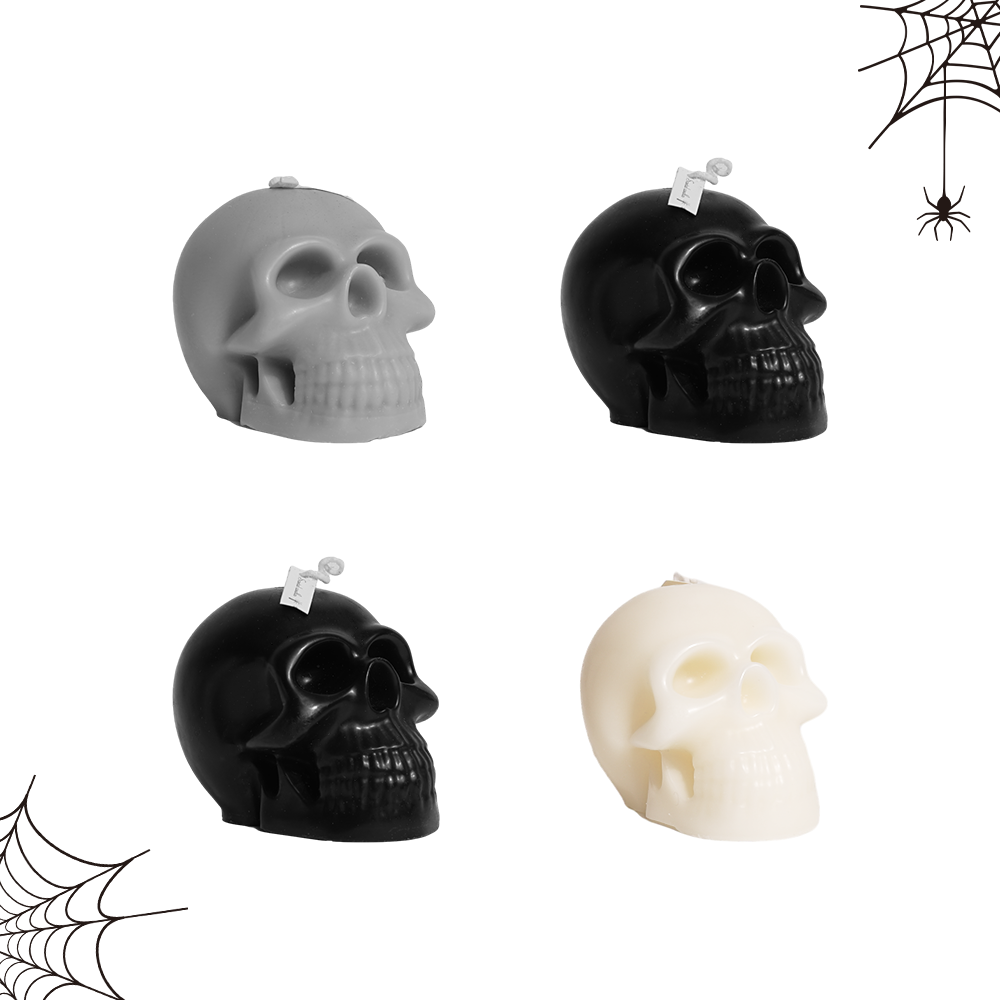 Customized Design Novelty Wholesale Cute Halloween Skull Candles For Party