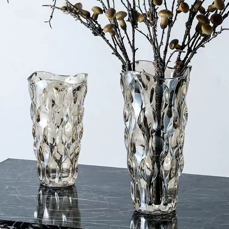 Wide Glass Cylinder Home Decor Flower Clear Cylinder Bulk Vase clear For Flower Arrangements