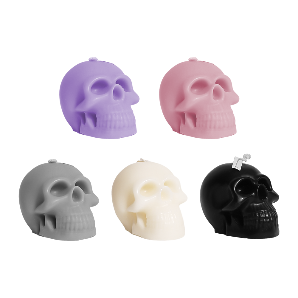 Customized Design Novelty Wholesale Cute Halloween Skull Candles For Party