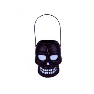 Wholesale Kids Witch Port Cauldron Large Size Led Light Up Pumpkin Halloween Candy Bucket For Toys