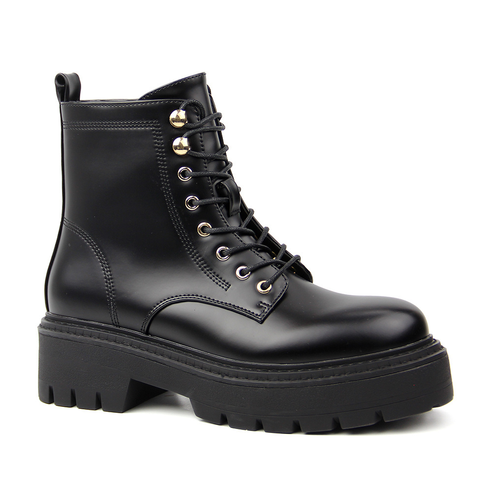 Hot Sell Winter Martin Boots Casual Chunky Shoes Ladies Wedges Platform Fashion Women Boots with 8 Eyelets