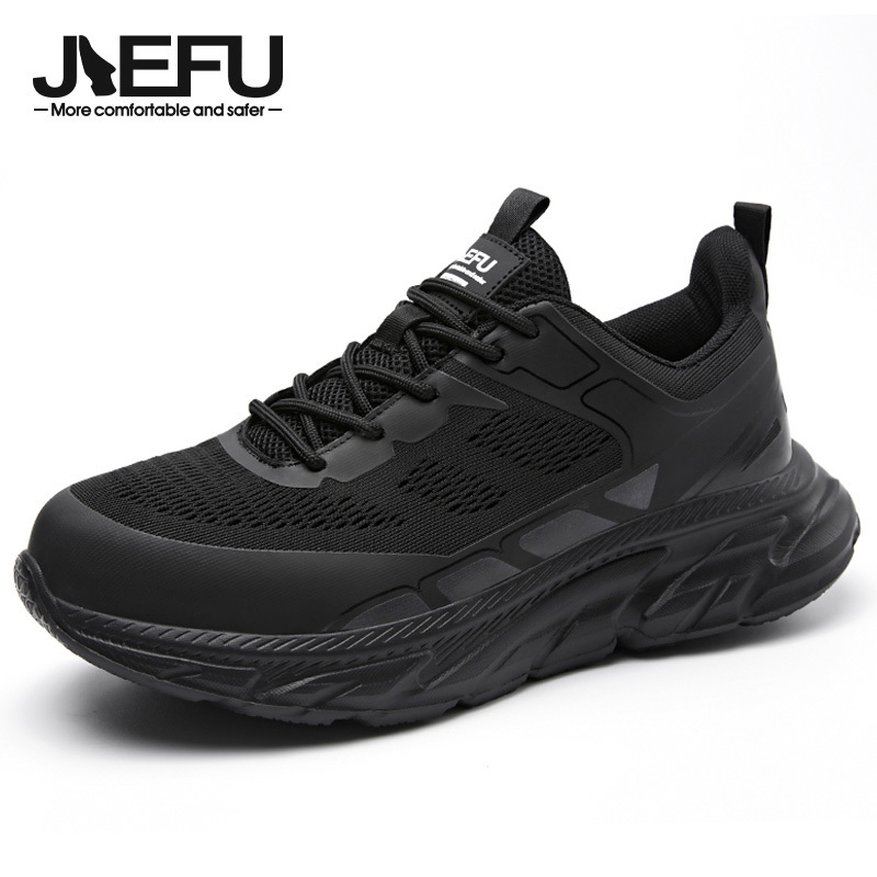 JIEFU Light weight work safety shoes steel toe comfortable work shoes  safety shoes for men