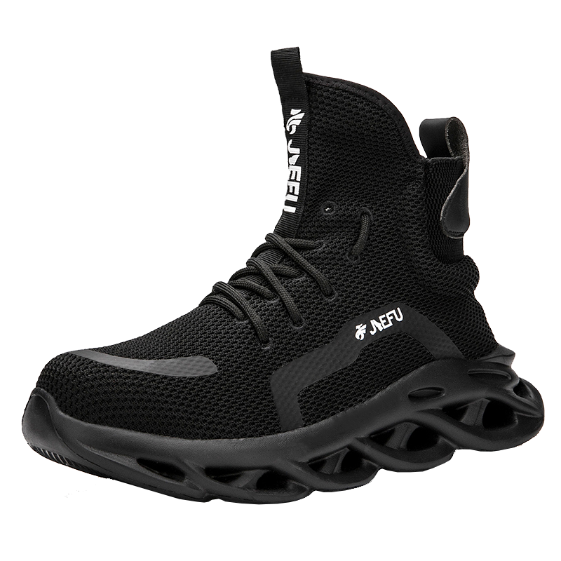 JIEFU light weight safety boots  for workers comfortable work shoes with steel toe for men's