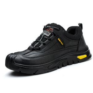 Waterproof leather safety shoes plastic toe insulation 10kv shoes for work  anti-puncture  work safety shoes for men