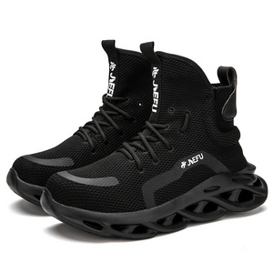 JIEFU Light weight safety boots comfortable working boots with steel toe fashionable safety work boots for men