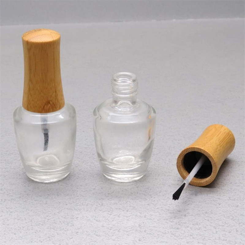 new custom fancy empty round rectangle 5 ml 6ml 8 ml 10 ml 15 ml 16ml packaging box kids glass bamboo brush nail polish bottle