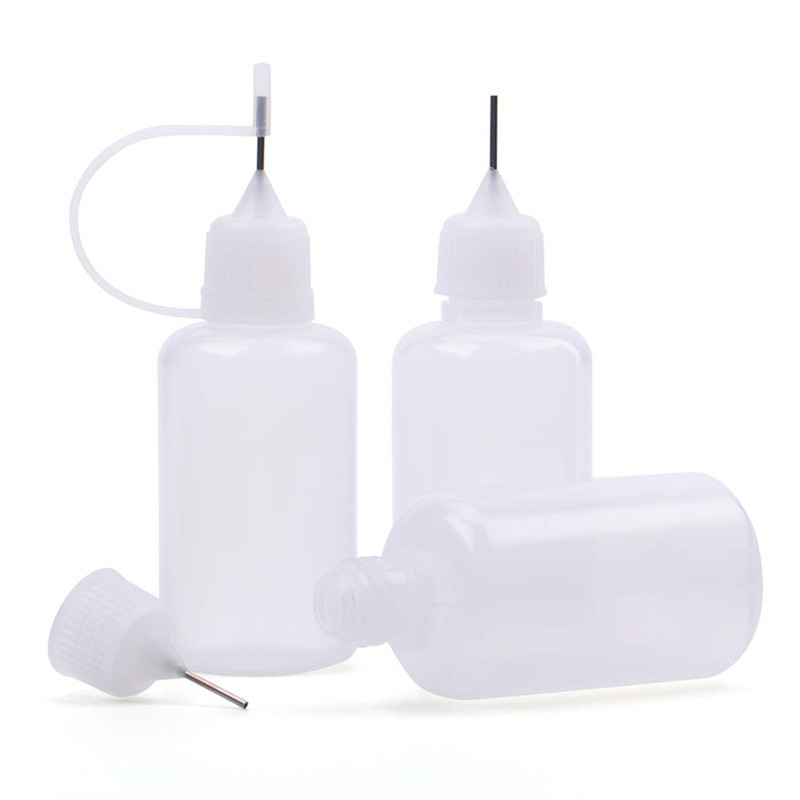 factory Wholesale 5ml 30ml 15ml 10ml 20ml 50ml small size applicator needle tip plastic glue bottle with silicone cover