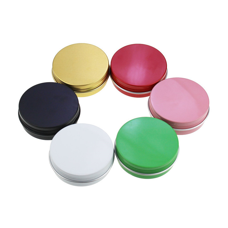 with window cap for cream cosmetic butter lip balm 5g 15g 30g 50g 100g 150g matte black gold red white aluminum tin jars