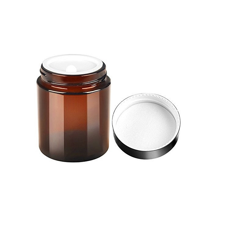 100ml 150ml 250ml dark amber brown shading eye face cream cosmetic bottle glass candle jar