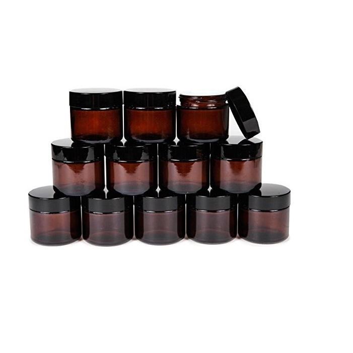 100ml 150ml 250ml dark amber brown shading eye face cream cosmetic bottle glass candle jar