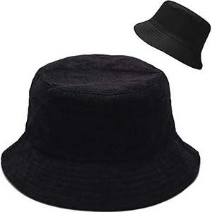 new Wholesale Designer Blue White Plain Corduroy Running Bulk Multi Color Custom Embroidered Logo Bucket Hat Red courdoroy hat