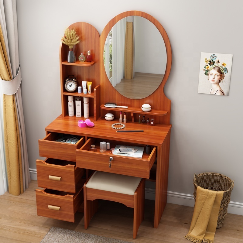 bedroom furniture latest designs girls saving space vanity corner slim nordic storage make up dresser dressing table with mirror